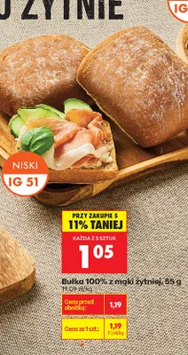 Bułka 100% żytnia  promocja w Biedronka