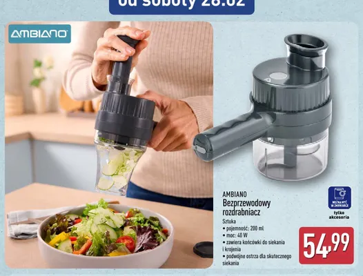 Bezprzewodowy rozdrabniacz promocja w Aldi