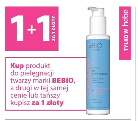 Produkty do pielęgnacji twarzy beBIO promocja w Hebe
