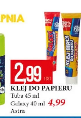 Klej do papieru Astra Galaxy 40 ml promocja w Leclerc