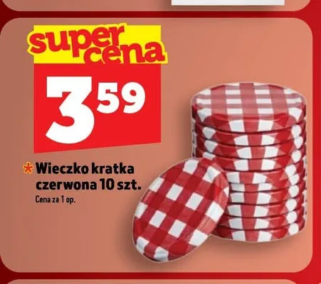 Wieczko kratka czerwona 10-pak promocja w TOPAZ