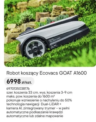 Robot koszący Ecovacs GOAT A1600 promocja w Castorama