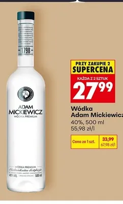 Wódka Adam Mickiewicz promocja w Biedronka