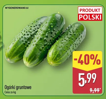 Ogórki gruntowe promocja w Aldi