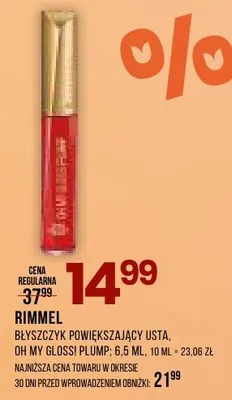 Błyszczyk powiększający usta Oh My Gloss Plump promocja w Drogerie Natura