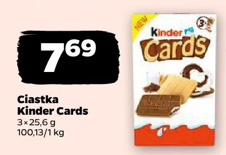 Ciastka Kinder Cards promocja w Netto