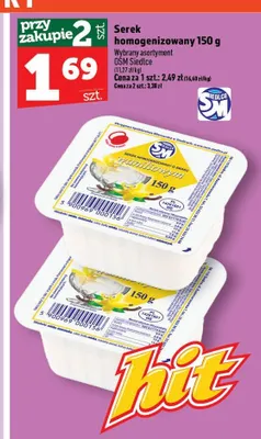 Serek homogenizowany waniliowy OSM Siedlce promocja w TOPAZ