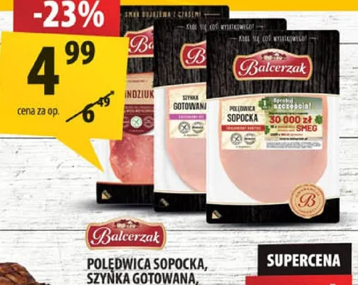 Polędwica sopocka szynka gotowana, kindziuk promocja w Arhelan