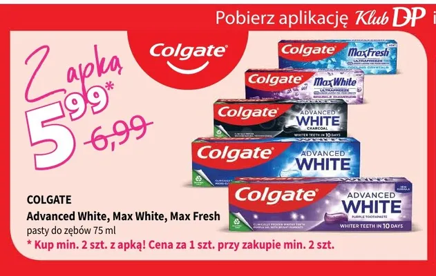 Pasta do zębów Colgate Max White promocja w Drogerie Polskie