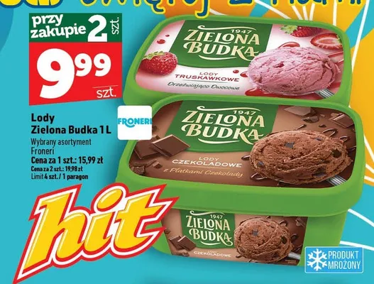 Lody czekoladowe Zielona Budka promocja w TOPAZ