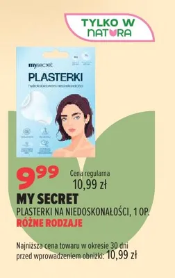 Plasterki na niedoskonałości My Secret promocja w Drogerie Natura