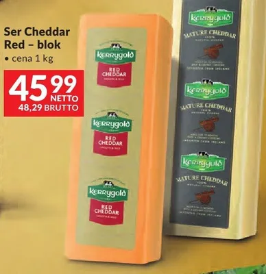 Ser Cheddar Red Kerrygold blok promocja w Makro
