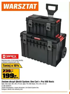 Zestaw skrzyń Qbrick System One Cart + Pro 500 Basic promocja w OBI