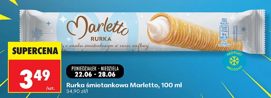 Rurka śmietankowa Marletto promocja w Biedronka