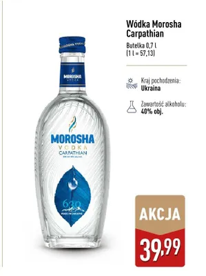 Wódka Morosha Carpathian promocja w Aldi