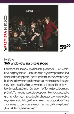 Płyta CD Metro 365 widoków na przyszłość promocja w Empik