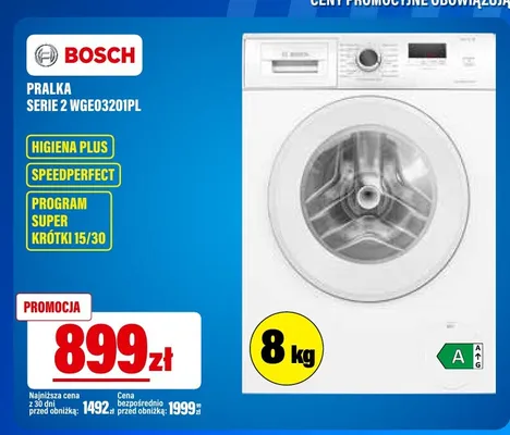Pralka Bosch Serie 2 WGE03201PL promocja w RTV EURO AGD