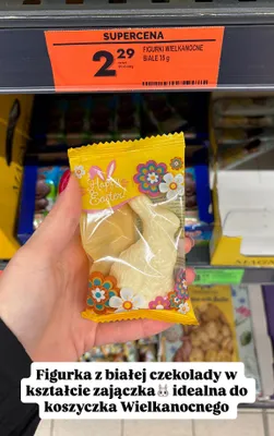 Figurki wielkanocne z białej czekolady promocja w Biedronka