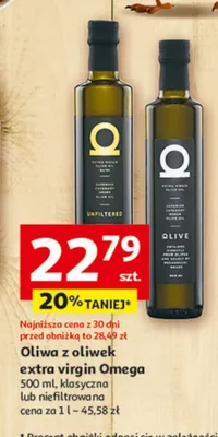Oliwa z oliwek extra virgin Omega promocja w Auchan