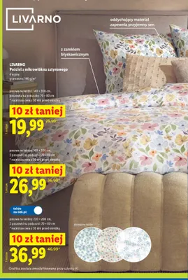 Pościel z mikrowłókna satynowego LIVARNO promocja w Lidl