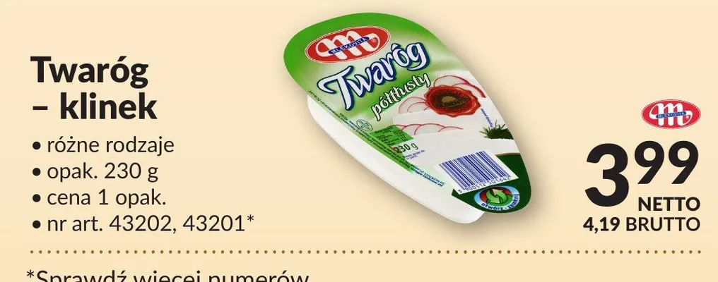 Twaróg - klinek promocja w Makro