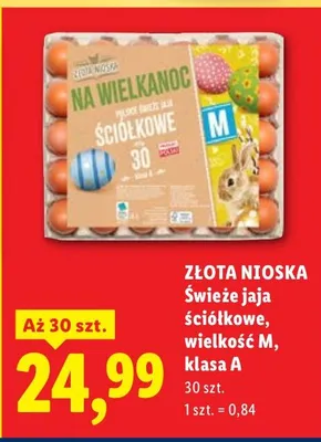 Świeże jaja ściółkowe, wielkość M, klasa A promocja w Lidl