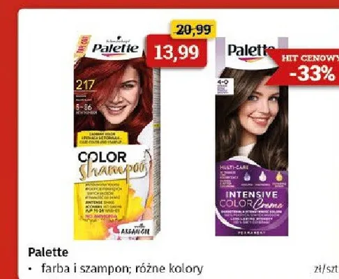 Farba i szampon, różne kolory promocja w Drogeria Kosmyk
