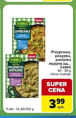 Przyprawa Przepis na... polędwiczki wieprzowe Kamis promocja w Carrefour Express