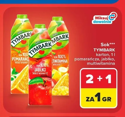 Sok multiwitamina Tymbark promocja w Carrefour