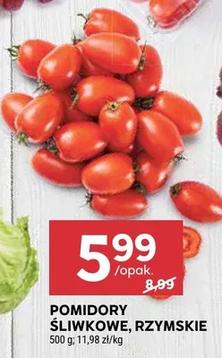 Pomidory śliwkowe, rzymskie promocja w Stokrotka