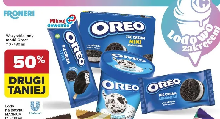 Wszystkie lody marki Oreo promocja w Carrefour Market