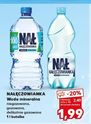 Woda mineralna gazowana Nałęczowianka promocja w Kaufland
