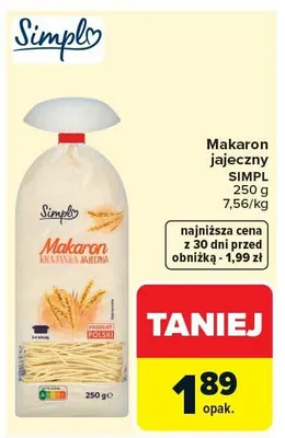 Makaron jajeczny promocja w Carrefour Market