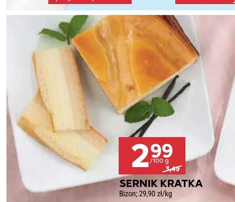 Sernik kratka Bizon promocja w Stokrotka