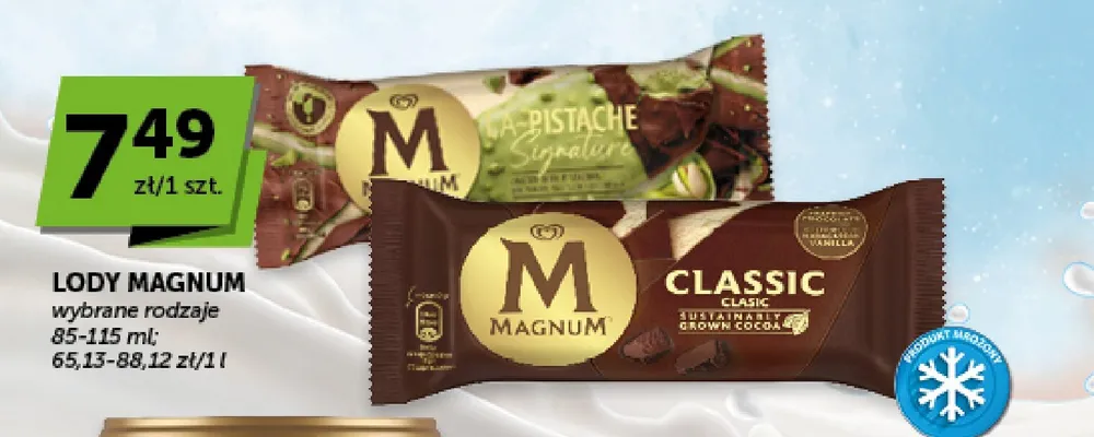 Lody impulsowe Magnum Pistachio promocja w ABC