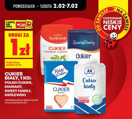 Cukier biały 1kg promocja w Biedronka