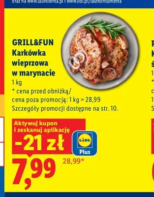 Karkówka wieprzowa w marynacie Grill & Fun promocja w Lidl