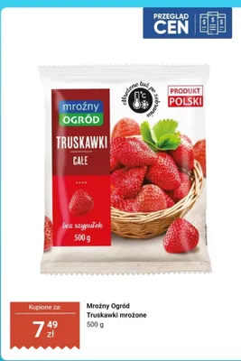 Truskawki mrożone całe promocja w Dino