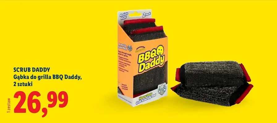Gąbka do grilla BBQ Daddy, 2 sztuki promocja w Lidl