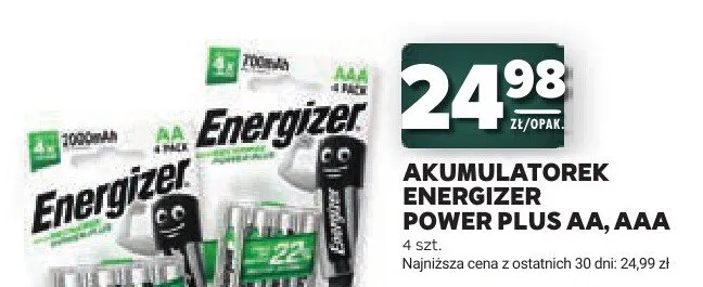 Akumulatorki Energizer Power Plus AAA 4-pak promocja w Stokrotka