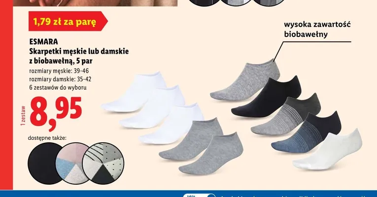 Skarpetki męskie Esmara 5-pak promocja w Lidl