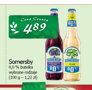 Piwo bezalkoholowe Somersby Pear 0,0% promocja w CEZAR Delikatesy