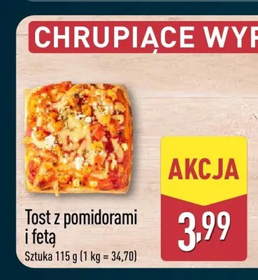 Tost z pomidorami i fetą promocja w Aldi