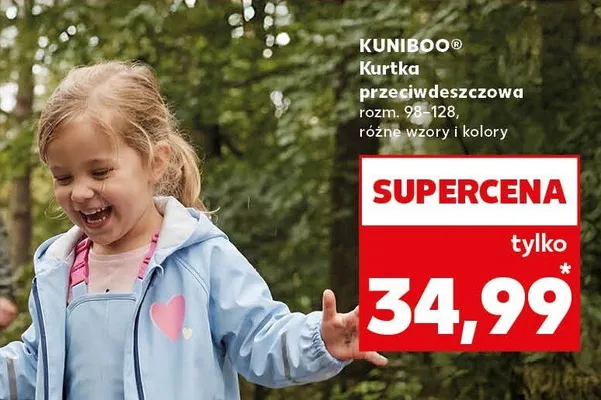 Kurtka przeciwdeszczowa rozm. 98-128 różne wzory i kolory promocja w Kaufland