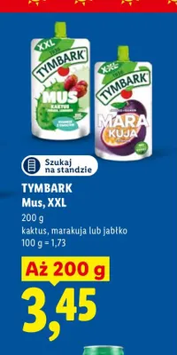 Mus kaktus Tymbark XXL promocja w Lidl