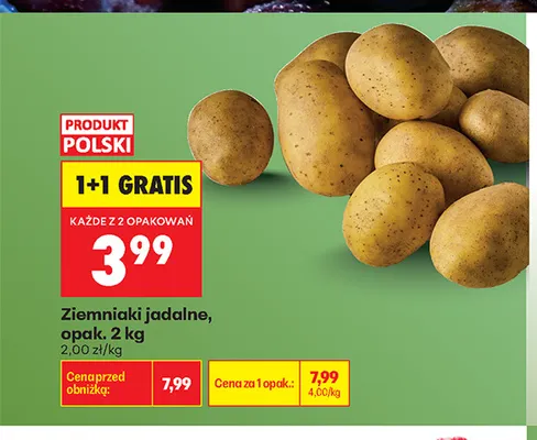 Ziemniaki jadalne promocja w Biedronka