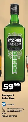 Napój spirytusowy na bazie whisky Passport Selection promocja w Netto