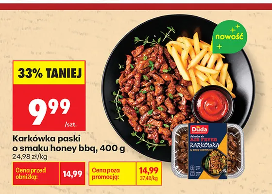 Karkówka paski o smaku honey bbq Duda promocja w Biedronka