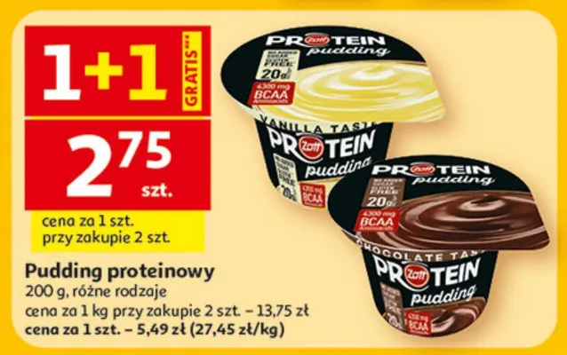 Pudding proteinowy różne rodzaje promocja w Auchan