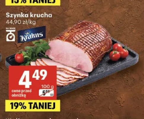 Szynka krucha Krakus promocja w Delikatesy Centrum